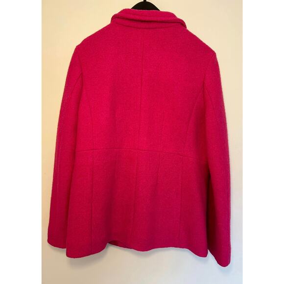 Lands' End Petite Pink Wool Lined Jacket Blazer Collared Solid Womens 10P - Picture 5 of 7